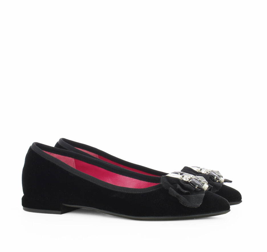 Le Babe BALLERINE IN VELLUTO NERO Pezzi Unici