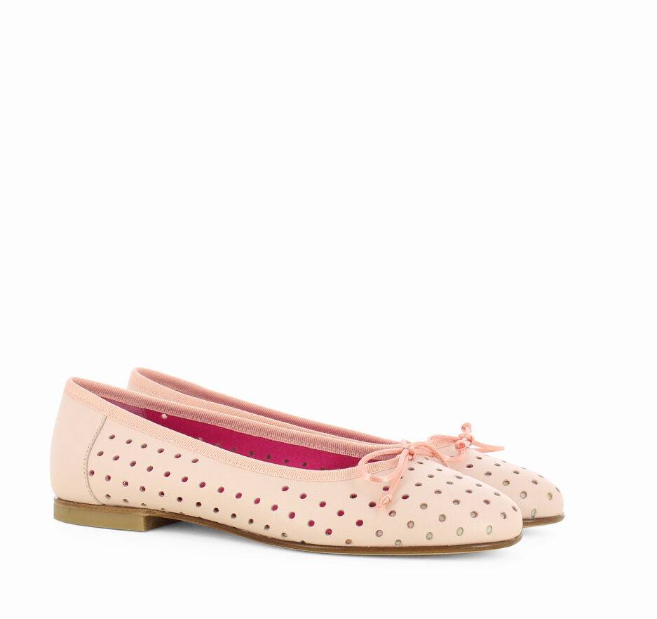 Le Babe BALLERINE IN NAPPA ROSA Soddisfazione Garantita