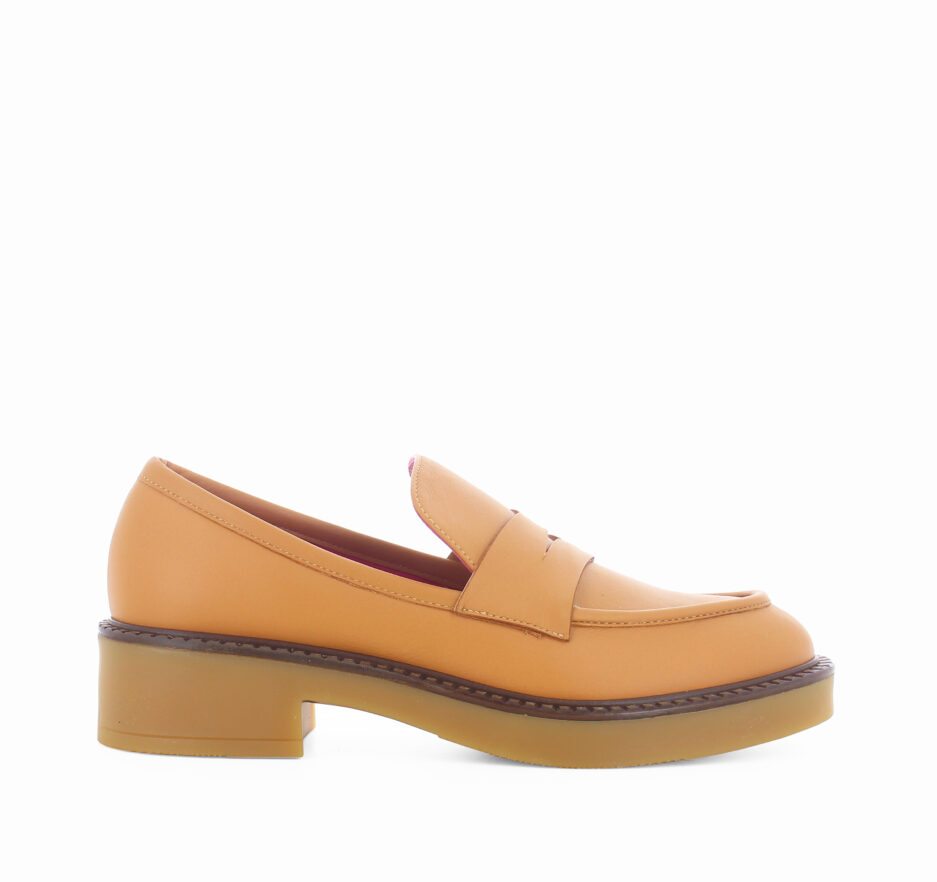Le Babe MOCASSINI IN VITELLO COGNAC Sconto