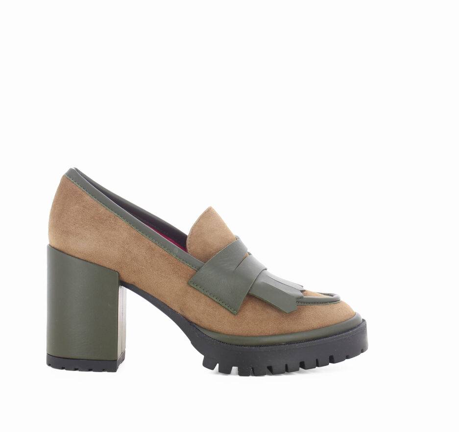 Le Babe MOCASSINI IN VELOUR TAUPE In Vendita