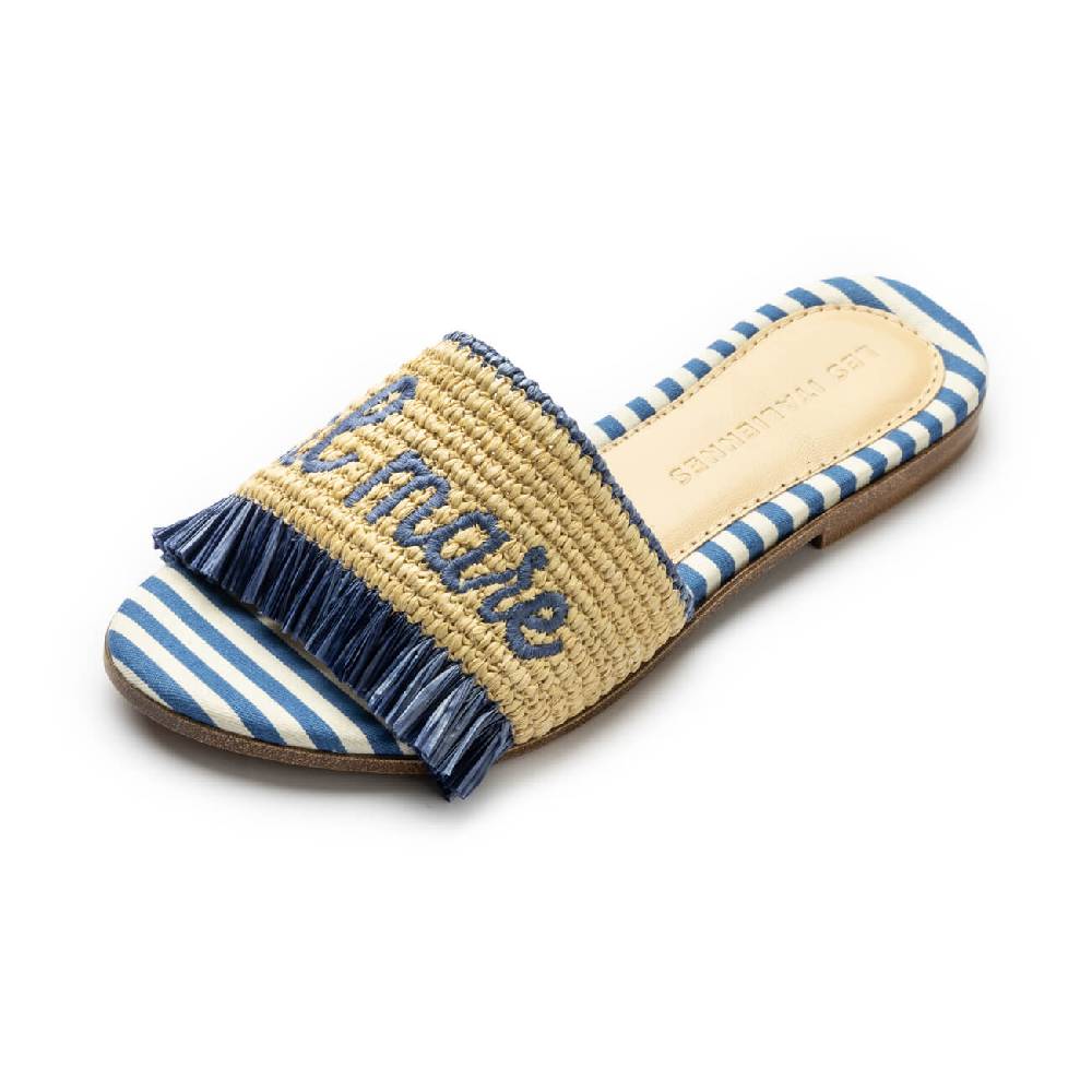 Les Italiennes Portami al Mare – Blu/Beige Rigato Fino Al -60%