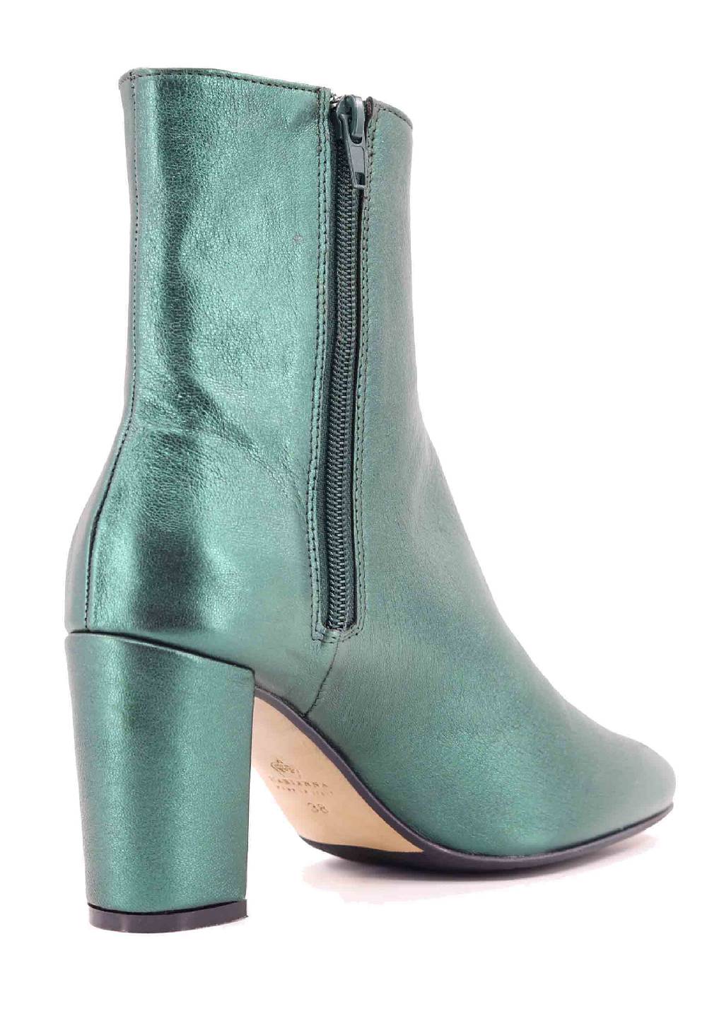 L'ARIANNA Stivaletti tr1692/g da donna in pelle laminta verde Vendita Calda