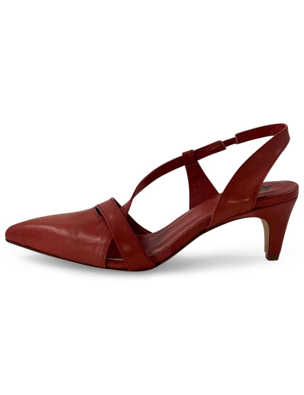 L'ARIANNA Decollete CH1721 da donna in pelle color lobster Italia