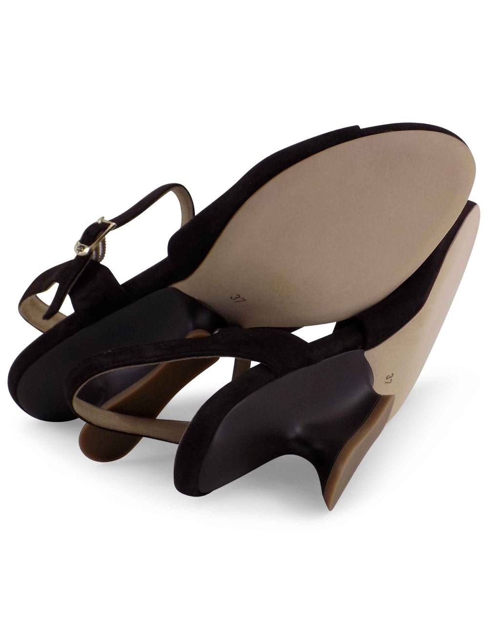 L'ARIANNA Sandali ds1736/z in camoscio testa di moro con tacco a zeppa Outlet
