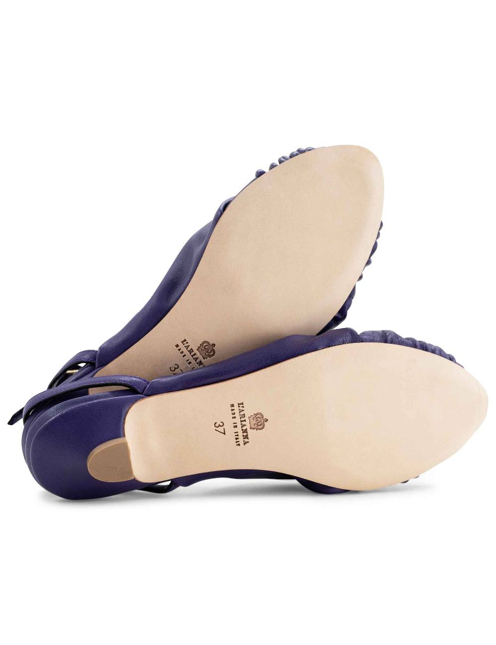 L'ARIANNA sandalo sp1596 da donna in pelle color viola plissè e cintuirno alla caviglia Saldi Di Fabbrica