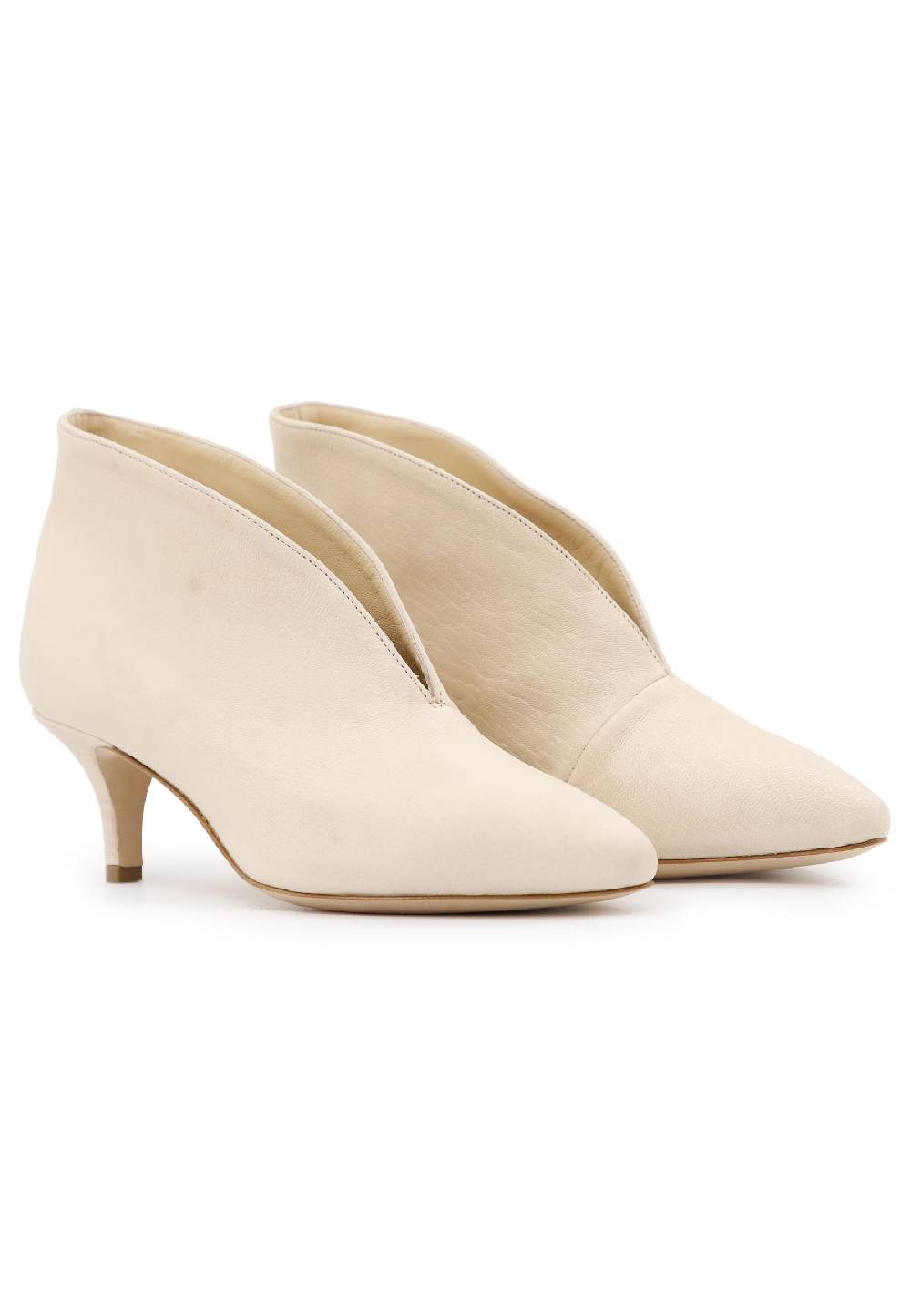 L'ARIANNA tronchetti tr8006 donna Ankle boot in pelle bianco frost con tacco basso tono su tono Acquista Ora