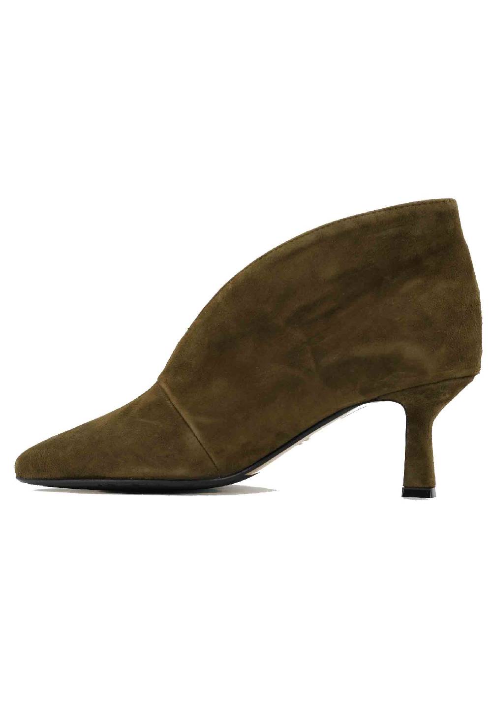 L'ARIANNA Stivaletti TR8006/RT Ankle boot in camoscio verde con tacco basso I Più Venduti