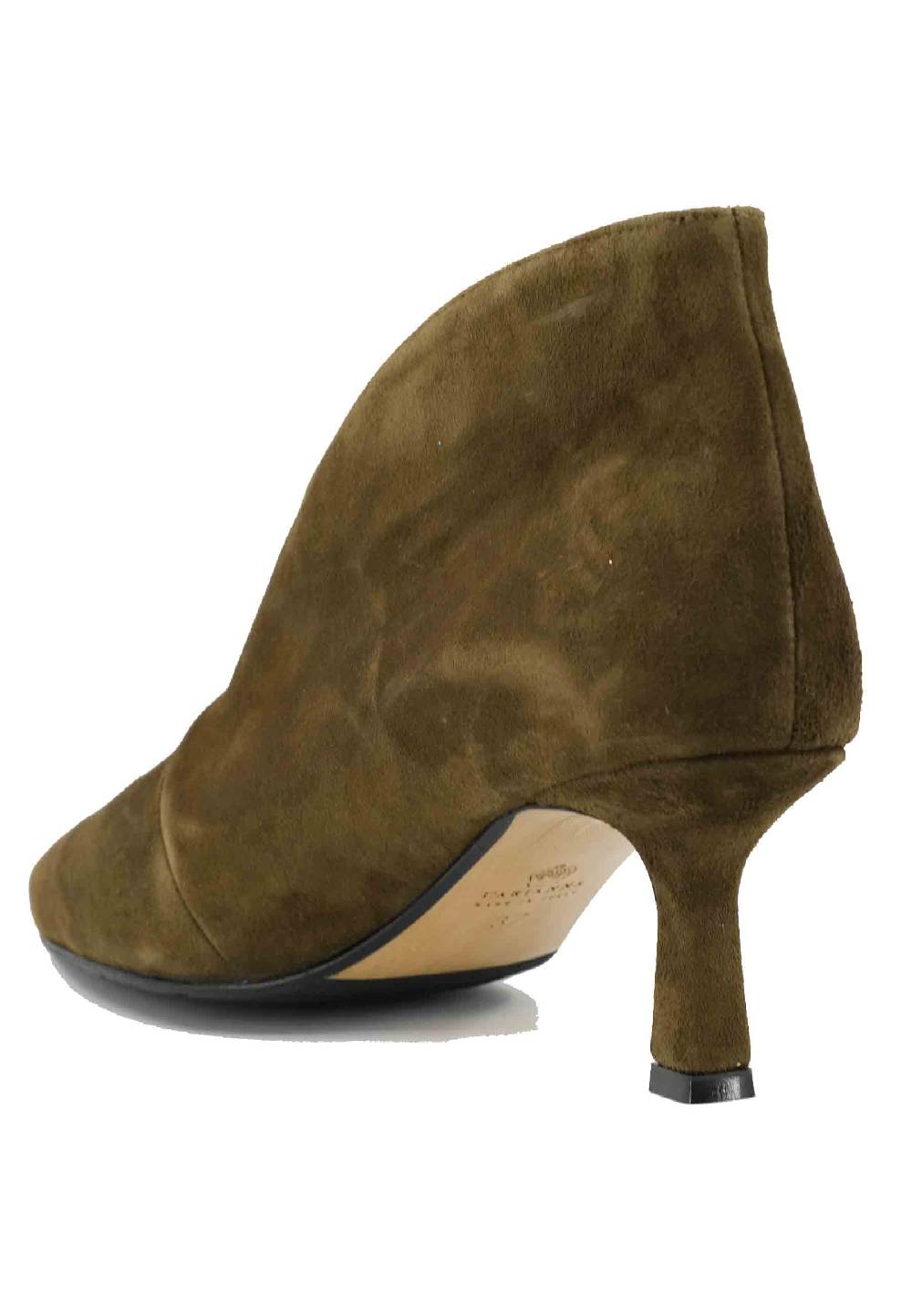 L'ARIANNA Stivaletti TR8006/RT Ankle boot in camoscio verde con tacco basso I Più Venduti