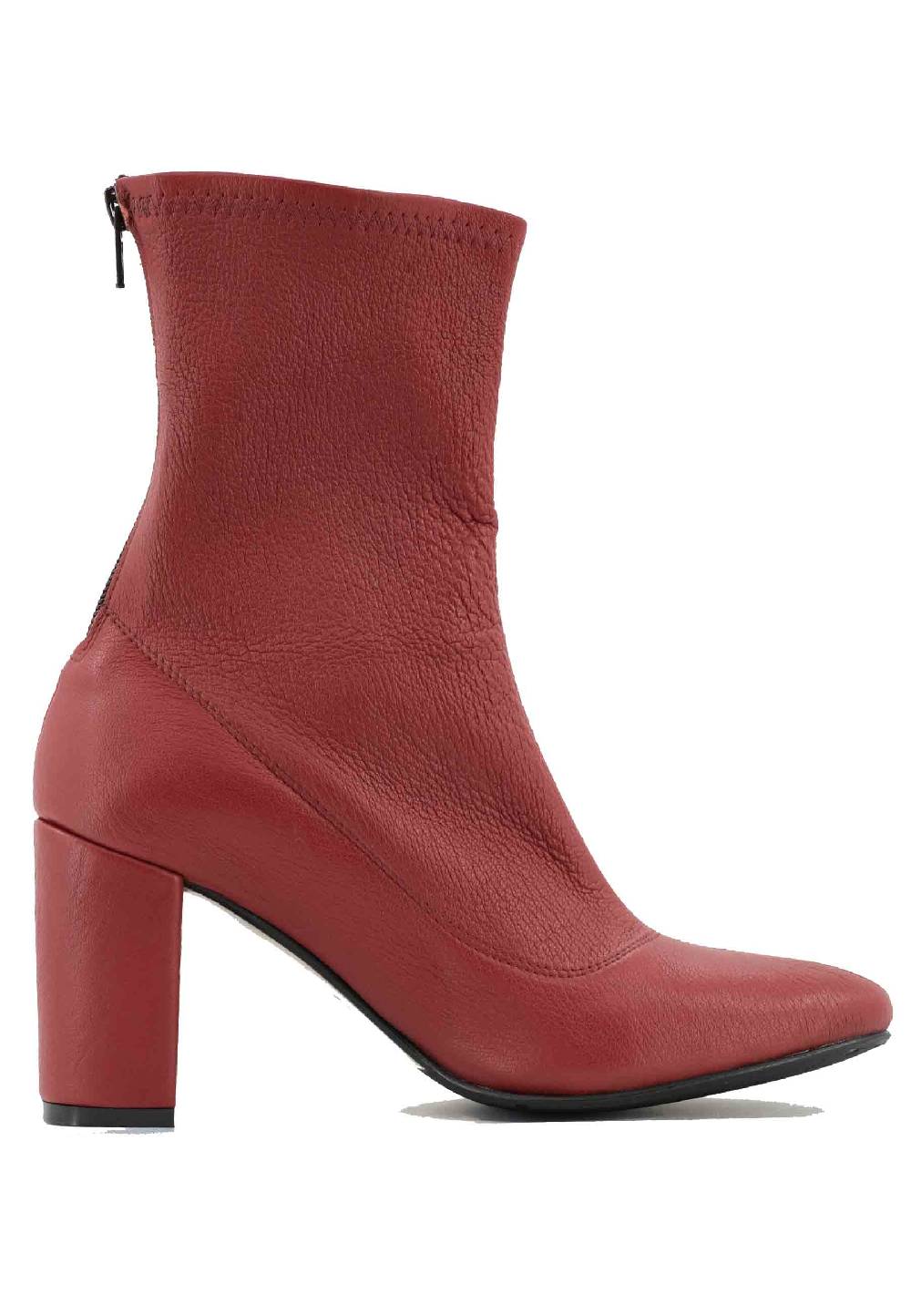 L'ARIANNA Stivaletti EL3002 in elasticizzato rosso con tacco alto Italy