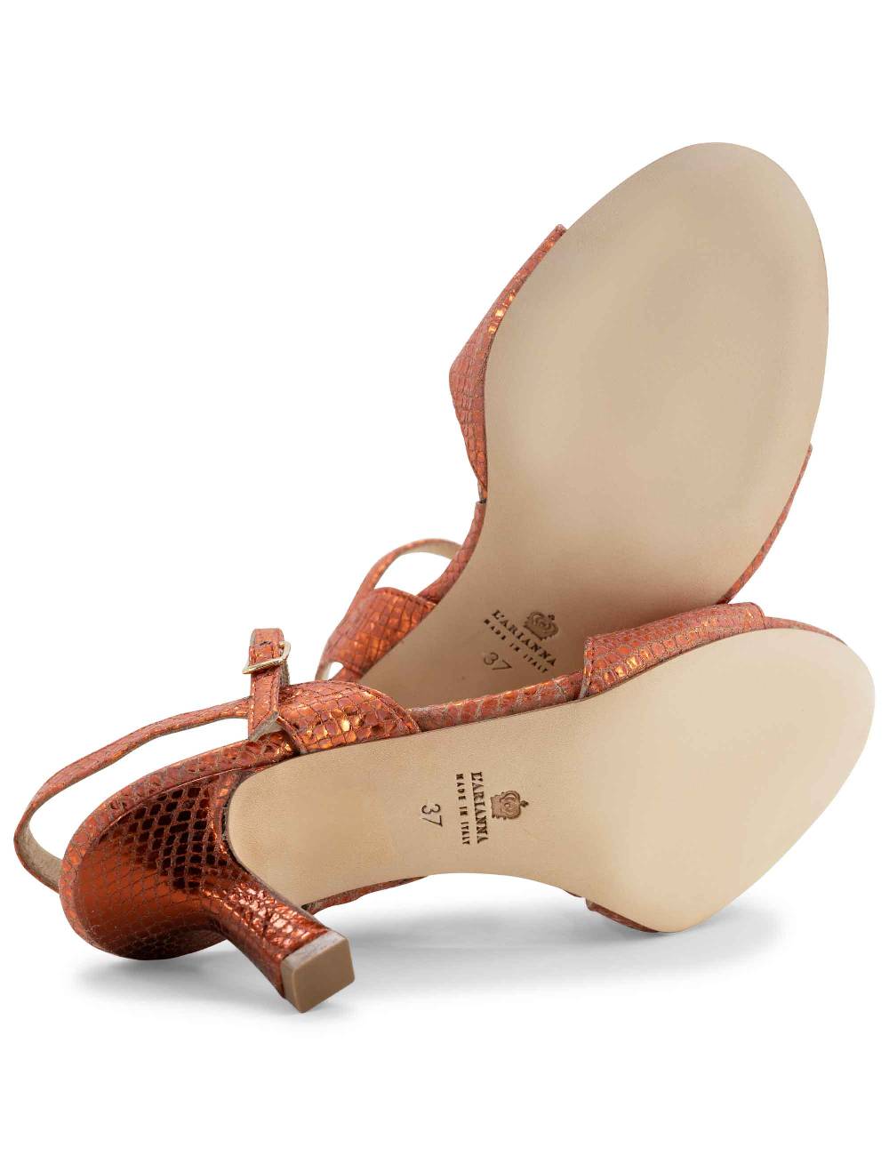 L'ARIANNA sandali ds1510/rt in tessuto stampato laminato color Aragosta l'arianna Promozione
