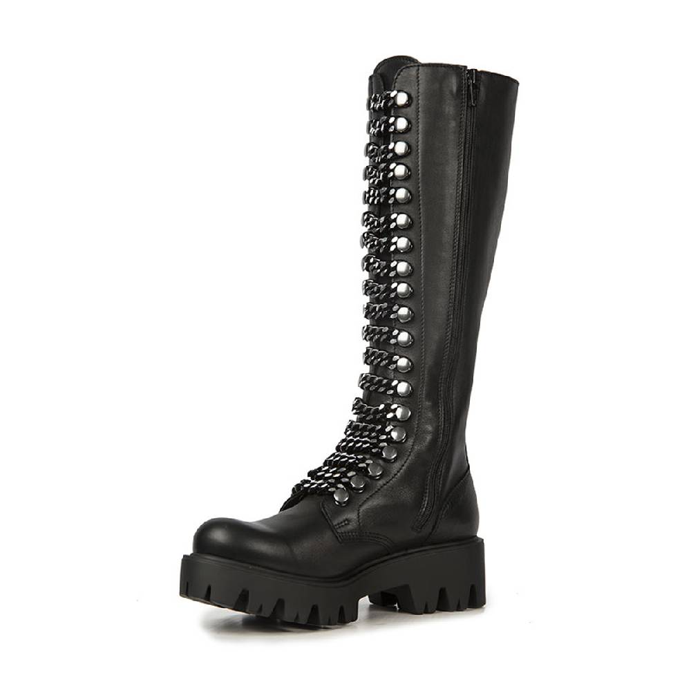Le Dangerouge Irina Tall Black Spec Chain Nuova