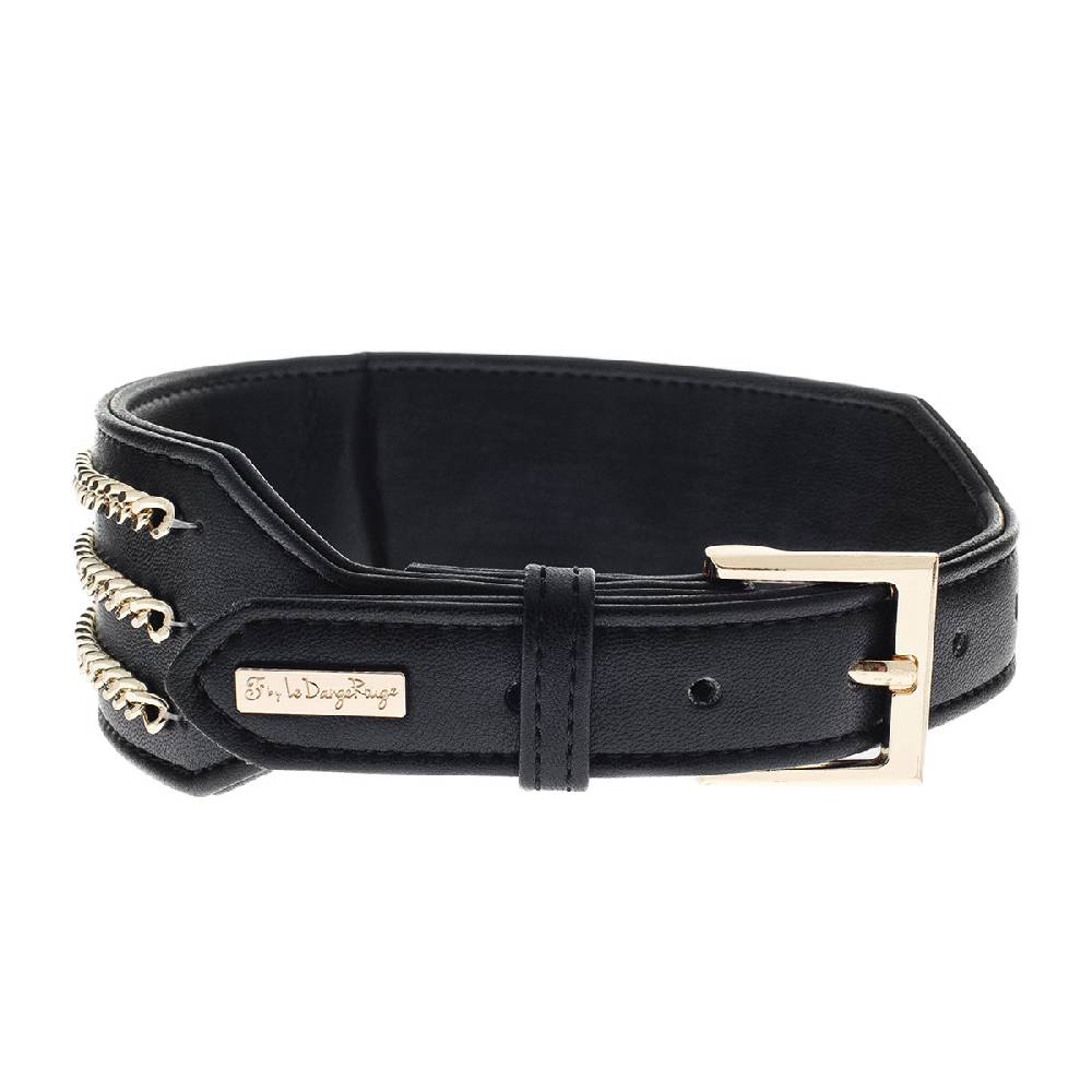 Le Dangerouge Big dog collar black Consegna Veloce
