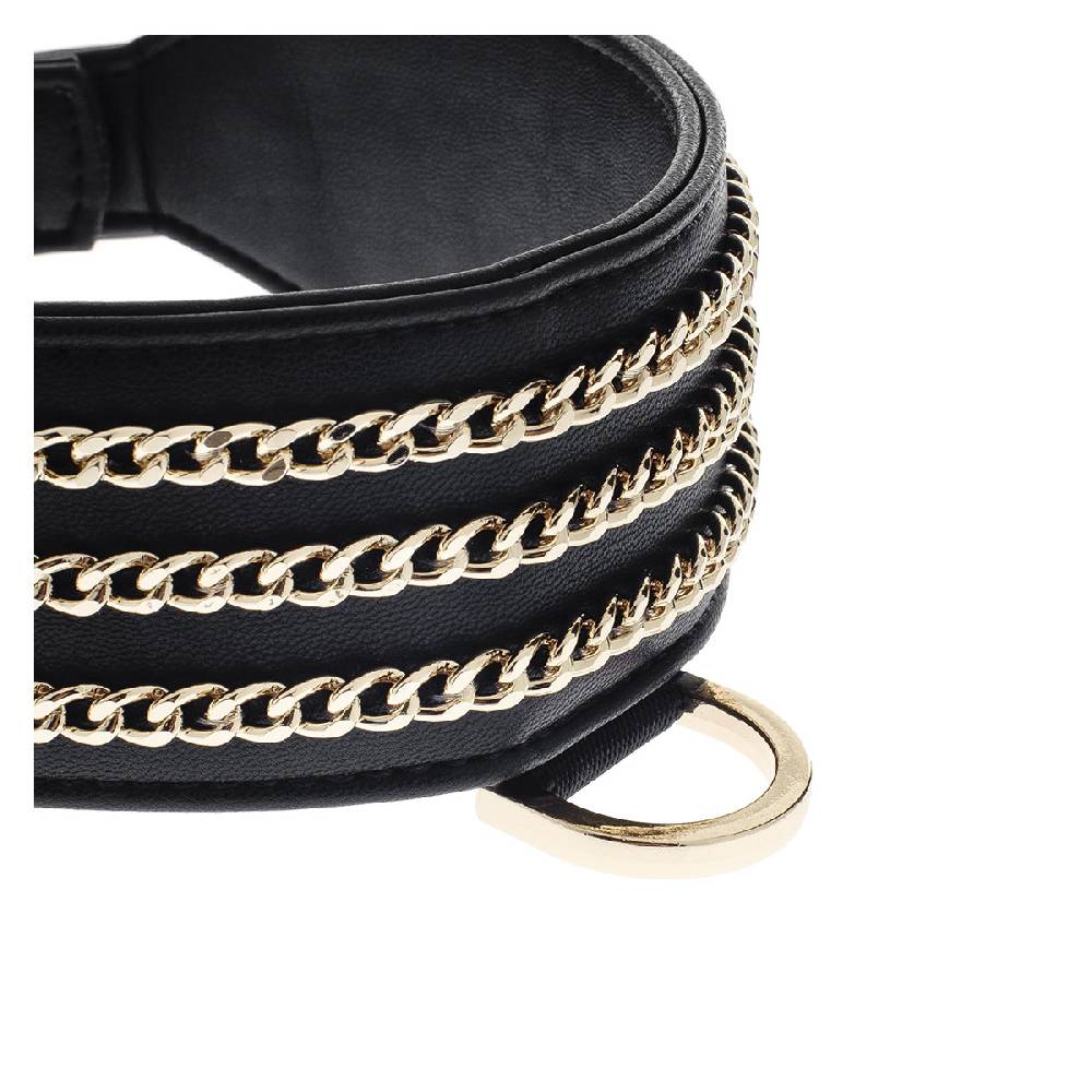 Le Dangerouge Big dog collar black Consegna Veloce
