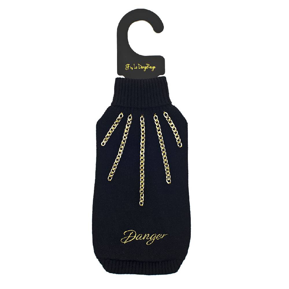 Le Dangerouge Danger sweater black Sottocosto