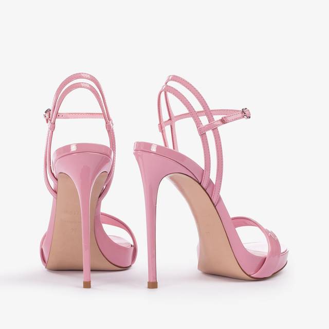 Le Silla Sandalo vernice rosa dea Qualità