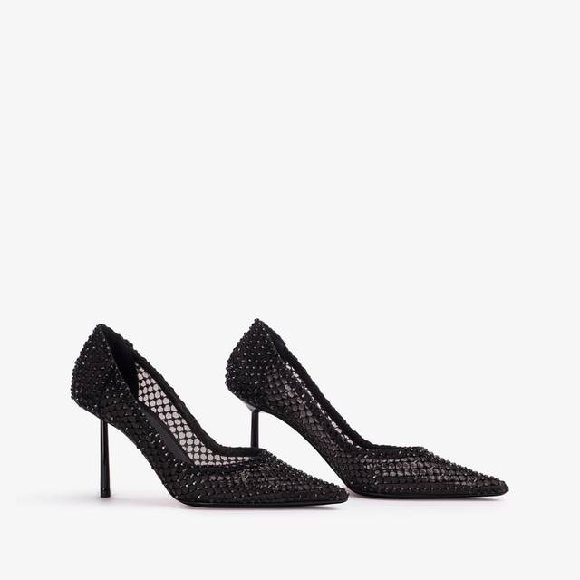 Le Silla Décolleté gioiello rete nera jet Negozi Online