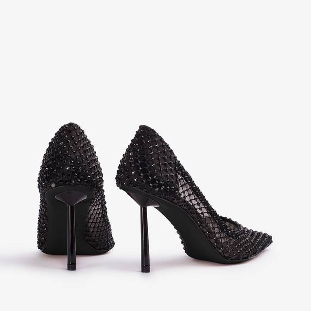 Le Silla Décolleté gioiello rete nera jet Negozi Online