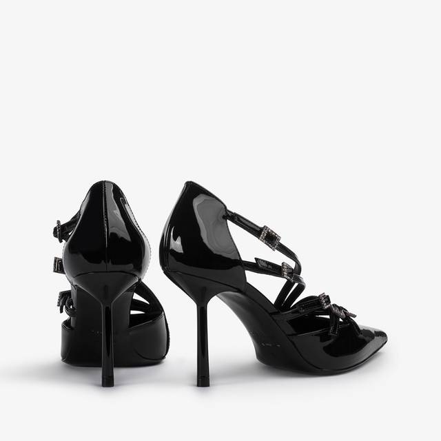 Le Silla Décolleté con listini vernice nera Novità