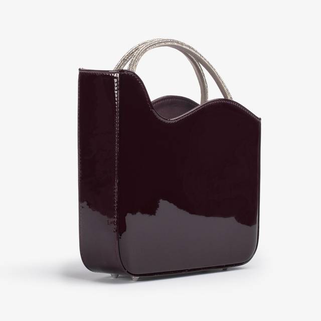 Le Silla Small bag vernice rossa cherry e Cristalli Economico