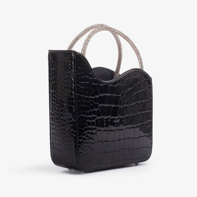 Le Silla Small bag stampa cocco nera con Cristalli Saldi