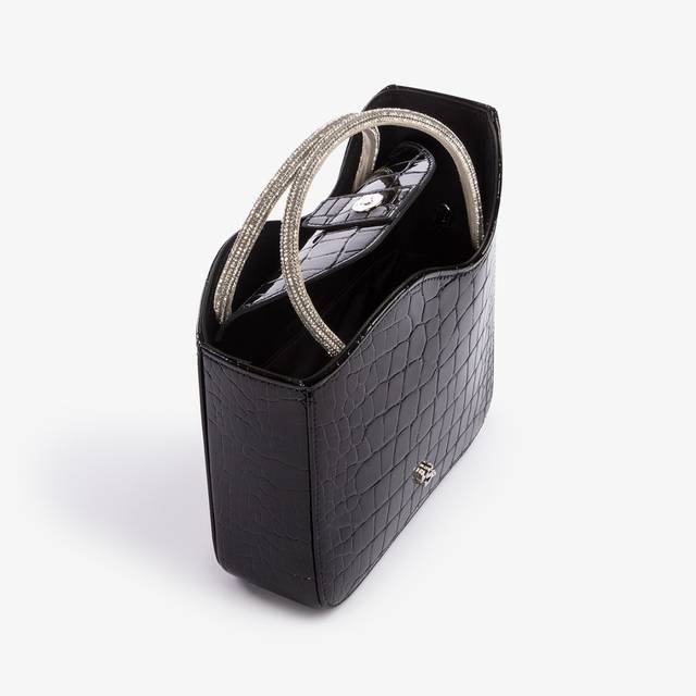 Le Silla Small bag stampa cocco nera con Cristalli Saldi