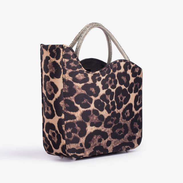 Le Silla Small bag raso leopardato e Cristalli Offerte