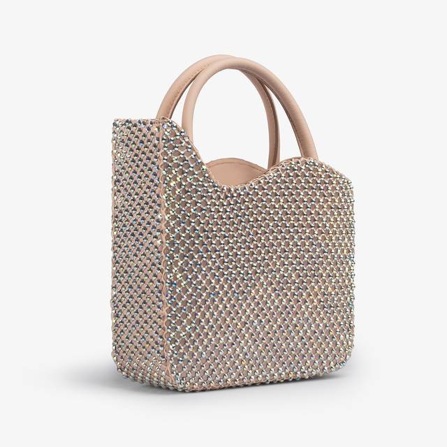 Le Silla Small bag gioiello rete nude skin e Cristalli Saldi Di Fabbrica