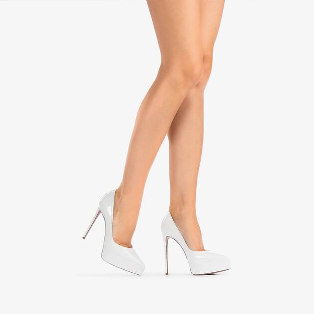 Le Silla Décolleté con plateau vernice bianca carta In Saldo