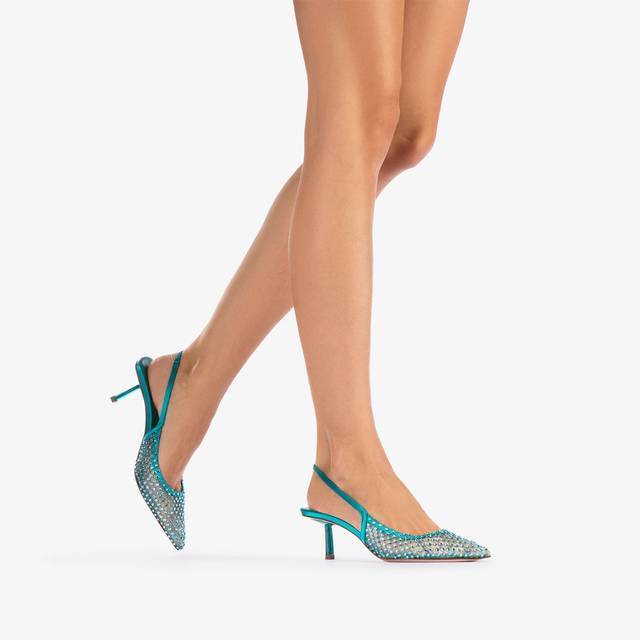 Le Silla Slingback gioiello rete verde procida Moda