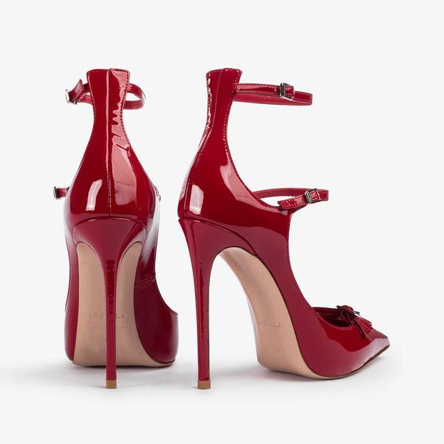 Le Silla Décolleté con listini vernice rossa Spedizione Gratuita