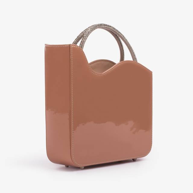 Le Silla Small bag vernice nude phard e Cristalli Fino Al -60%