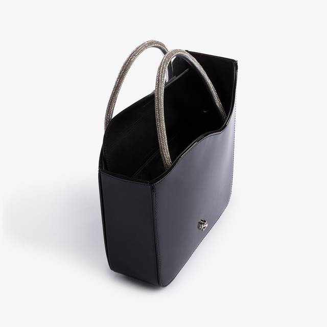 Le Silla Small bag vernice nera e Cristalli Shopping Online