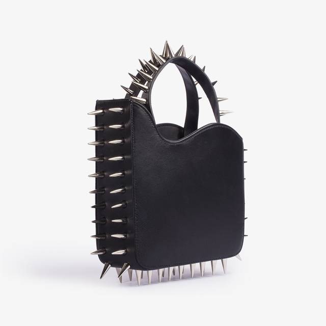 Le Silla Small bag pelle nera con borchie argento Affare Del Giorno