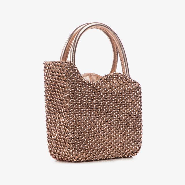Le Silla Mini bag nappa oro rosa e Cristalli Sottocosto