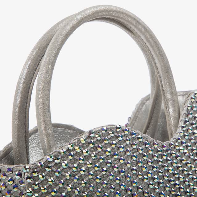 Le Silla Mini bag nappa argento eclissi e Cristalli Convenienza