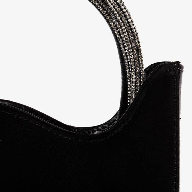 Le Silla Mini bag raso nero e Cristalli Offerta speciale