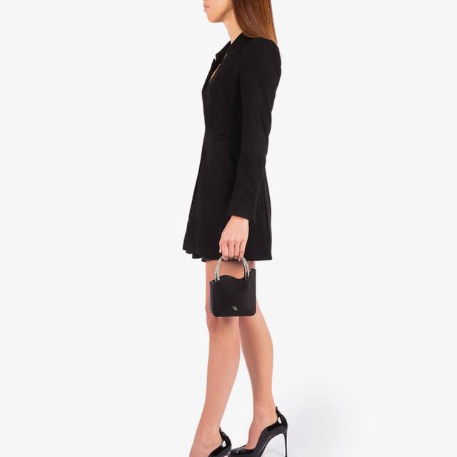 Le Silla Mini bag raso nero e Cristalli Offerta speciale