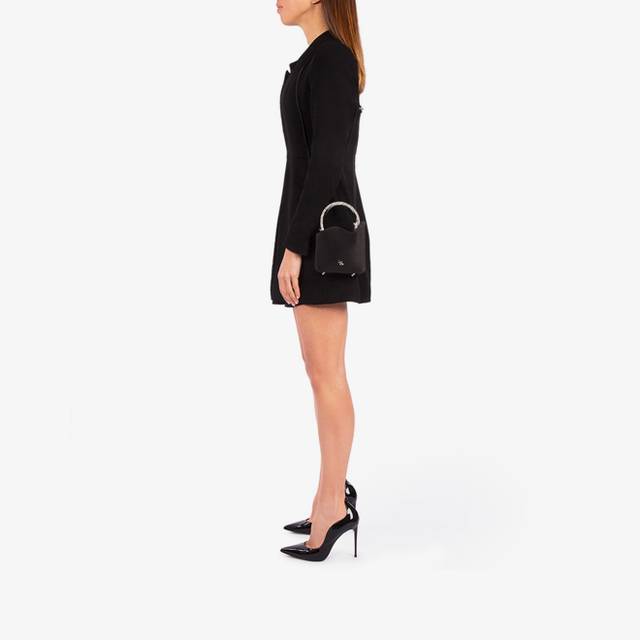 Le Silla Mini bag raso nero e Cristalli Offerta speciale