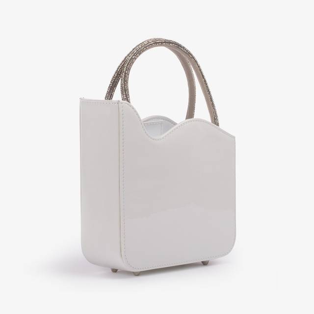 Le Silla Mini bag vernice bianca carta e Cristalli Offerta