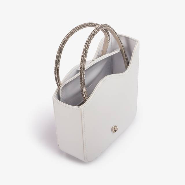 Le Silla Mini bag vernice bianca carta e Cristalli Offerta