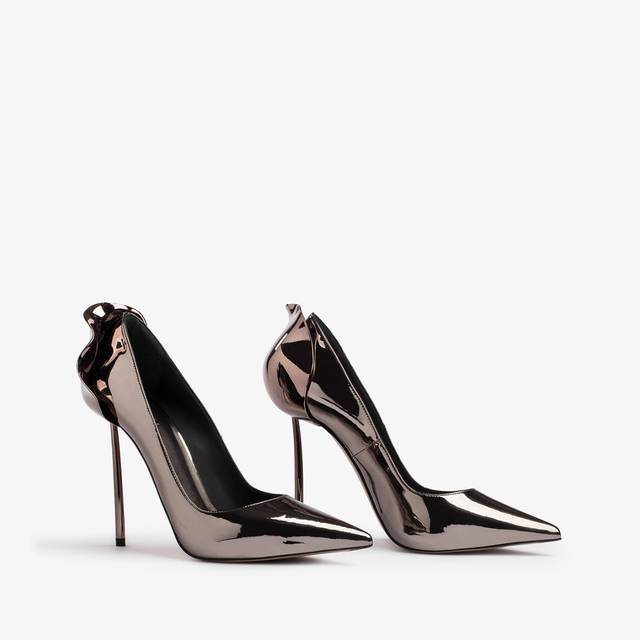 Le Silla Décolleté metallizzata peltro 2025