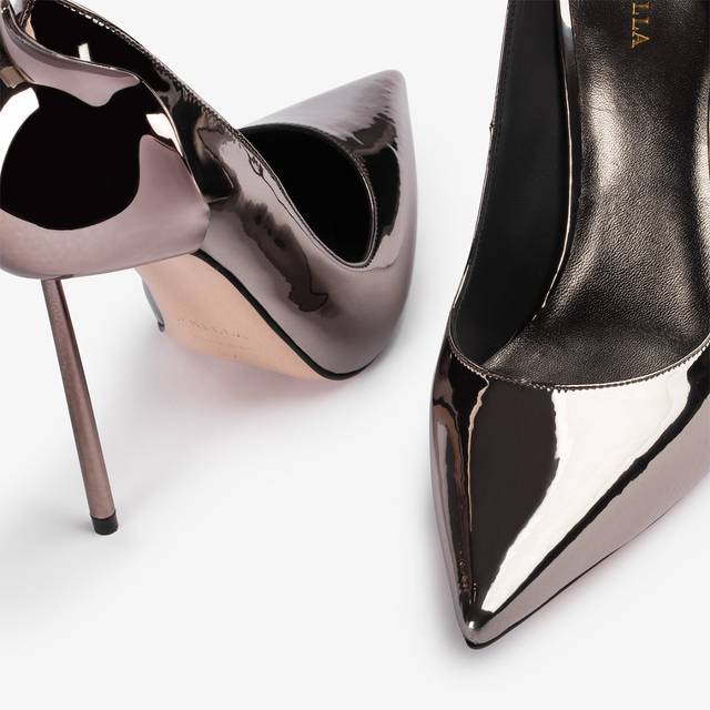 Le Silla Décolleté metallizzata peltro 2025