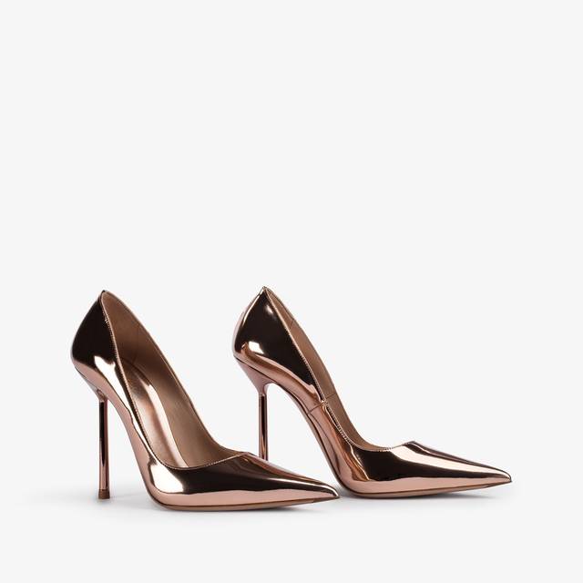 Le Silla Décolleté metallizzata oro rosa Italy