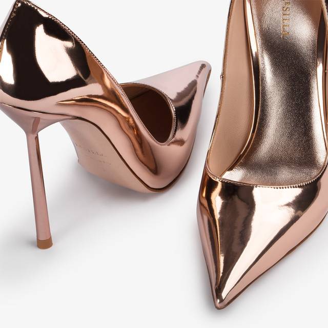 Le Silla Décolleté metallizzata oro rosa Italy