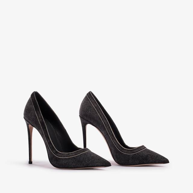 Le Silla Décolleté denim nera Spedizione Gratuita