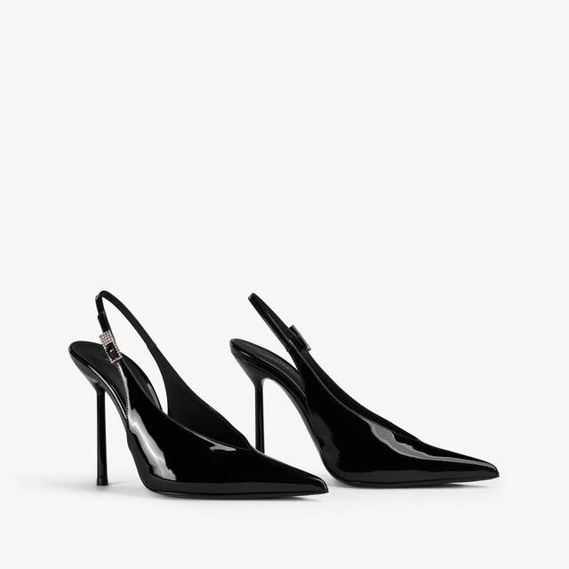 Le Silla Slingback vernice nera Ritorno libero