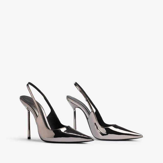 Le Silla Slingback metallizzata peltro Presa