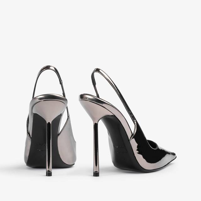 Le Silla Slingback metallizzata peltro Presa