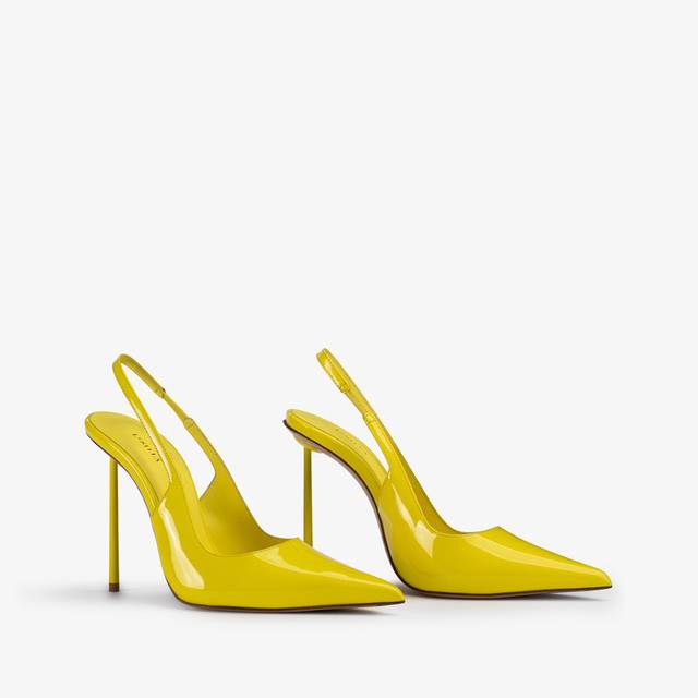 Le Silla Slingback vernice gialla stella Nuova