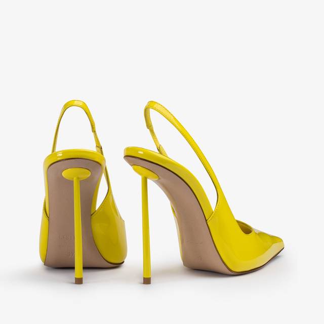 Le Silla Slingback vernice gialla stella Nuova